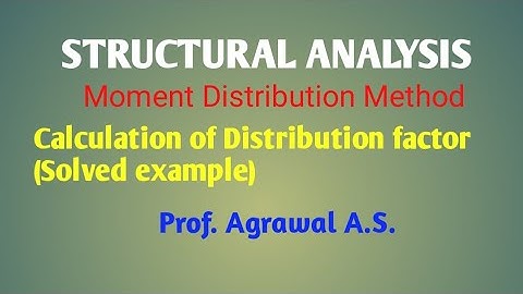 Lect68-Calculation of Distribution factor in MDM(Solved example) I ASA