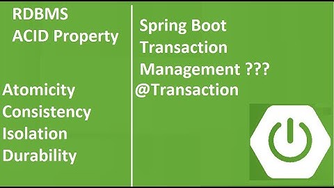 SpringBoot-Transaction-Management || ACID