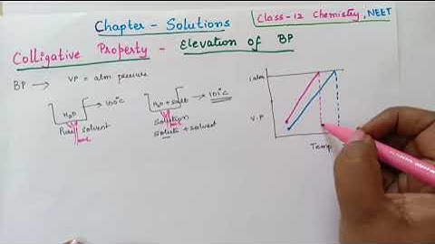 Solutions|Class-12 Chemistry|Colligative property-Elevation of boiling point|NEET,JEE,CBSE|Eshwari
