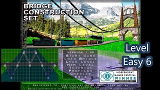 Bridge Construction Set. Easy map pack. Level 6.