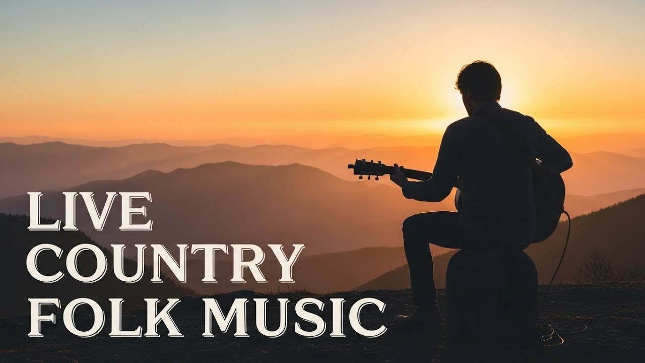 LIVE Folk Country Music 24/7 Soft Acoustic Songs for Relaxation, Stress Relief, and Sleep