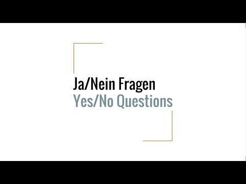 How To Ask Yes/No Questions In German | Executive German