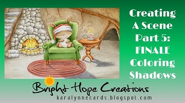 Creating a Scene Part 5:  Copic Coloring and Ink Blending Shadows with Purple Onion Designs