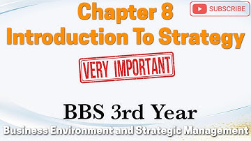 Introduction to Strategy Chapter 8 Business Environment and Strategic Management BBS 3rd Year