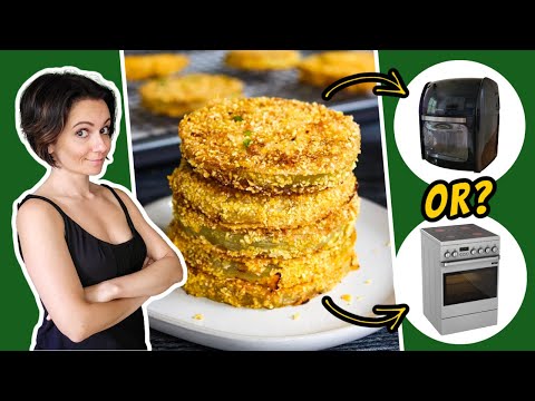 Vegan Fried Green Tomatoes - Air Fryer OR Stovetop? The Best Cooking Method
