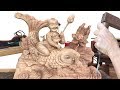 Wood Carving --- Tieu Dong Cuoi Ca Chep --- Top of Wood Art