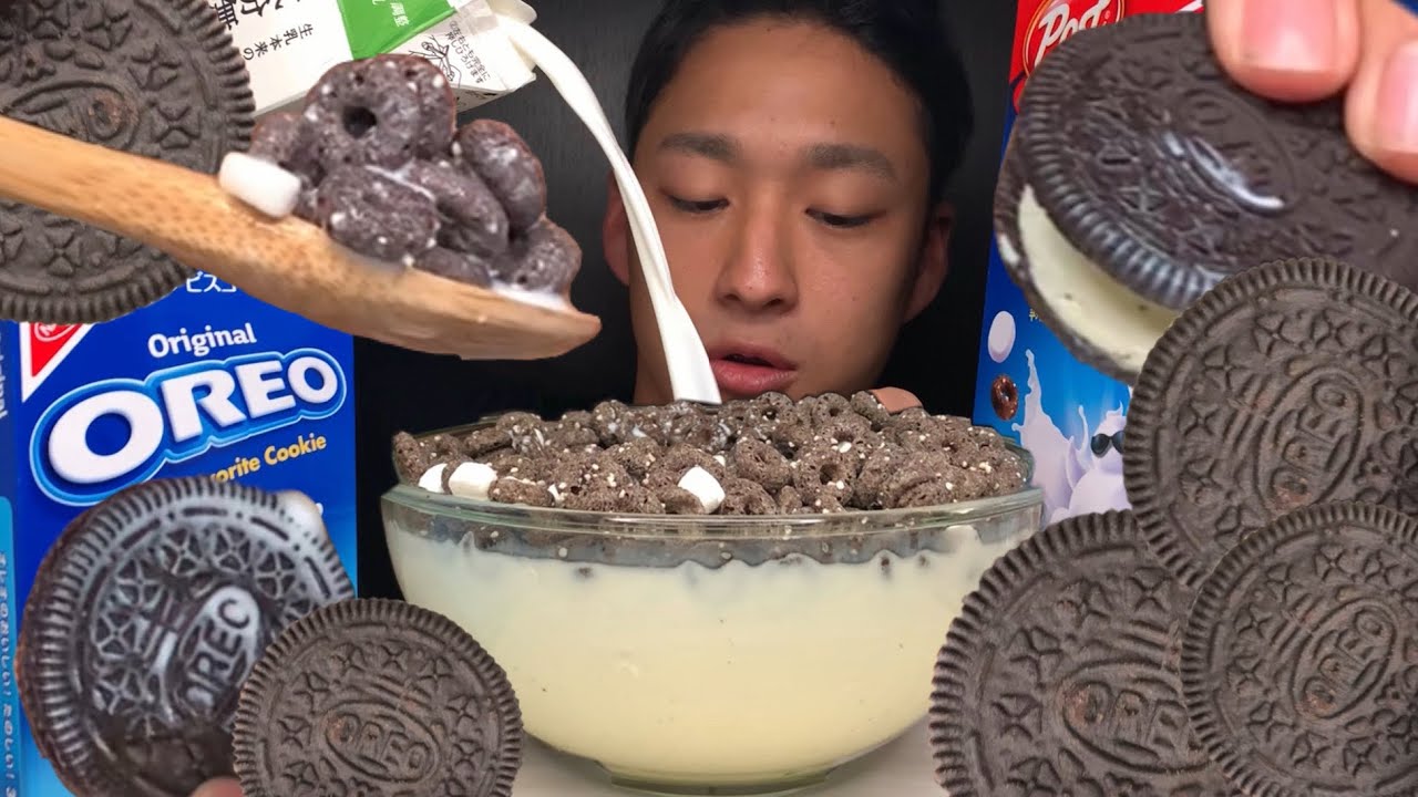 Asmr 오레오 오레오오즈 먹방 オレオシリアルとオレオを食べる 韓国モッパン Oreo Cereal Mukbang Eating Shore Youtube