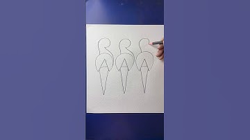 Simple and easy three bird drawing with AAA