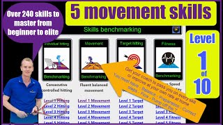 Skills for squash - Level 1 of 10 movement challenges