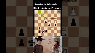 Queen's move for a quick mate!!! #chesspuzzle #checkmate