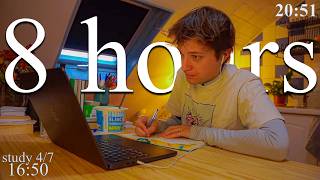LIVE | 8-HOUR study with me in Paris📚⛈️ rain sounds & pomodoro timer 60 & 10 screenshot 5