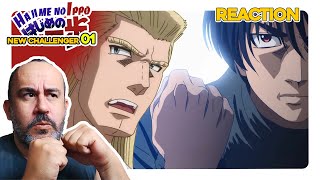 Hawk s0c0u o véio! HAWK VS TAKAMURA COMEÇA!  REACT hajime no ippo new  challenger episódio 19 