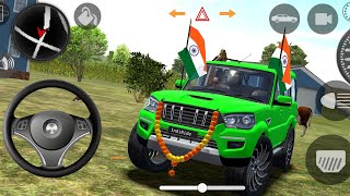 DESI SYSTEM ON 🔥 | Modified Green Scorpio Gameplay 2026 | Indian Car Simulator 3D screenshot 1