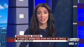 34-year-old woman dies after hit by vehicle in North Las Vegas