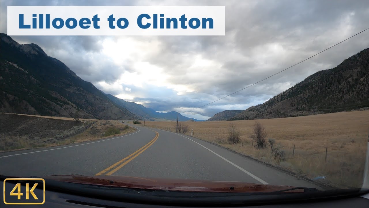 Driving Time Lapse 4K Lillooet to Clinton, BC Canada Clouds Coming