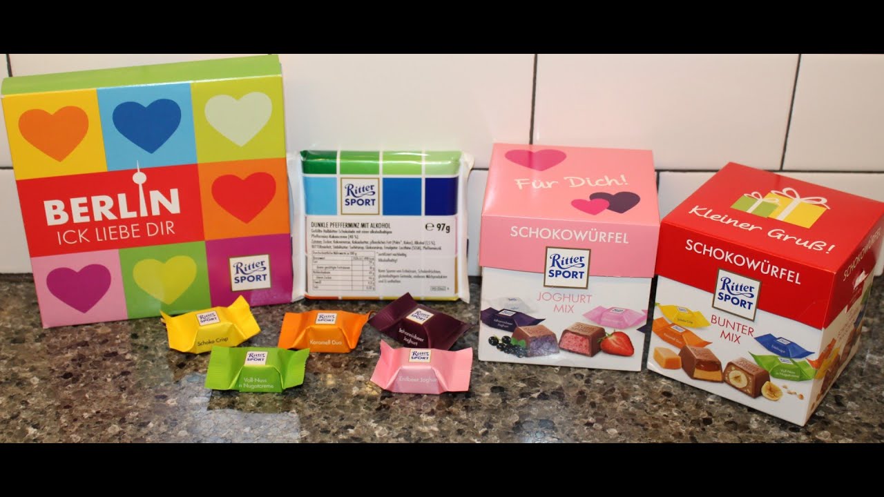 Ritter Sport: Berlin I Love You, Peppermint Liqueur, Yogurt Mix & Colorful Mix Review