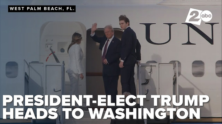 Trump arrives at Palm Beach International Airport to head to Washington D.C. for his inauguration