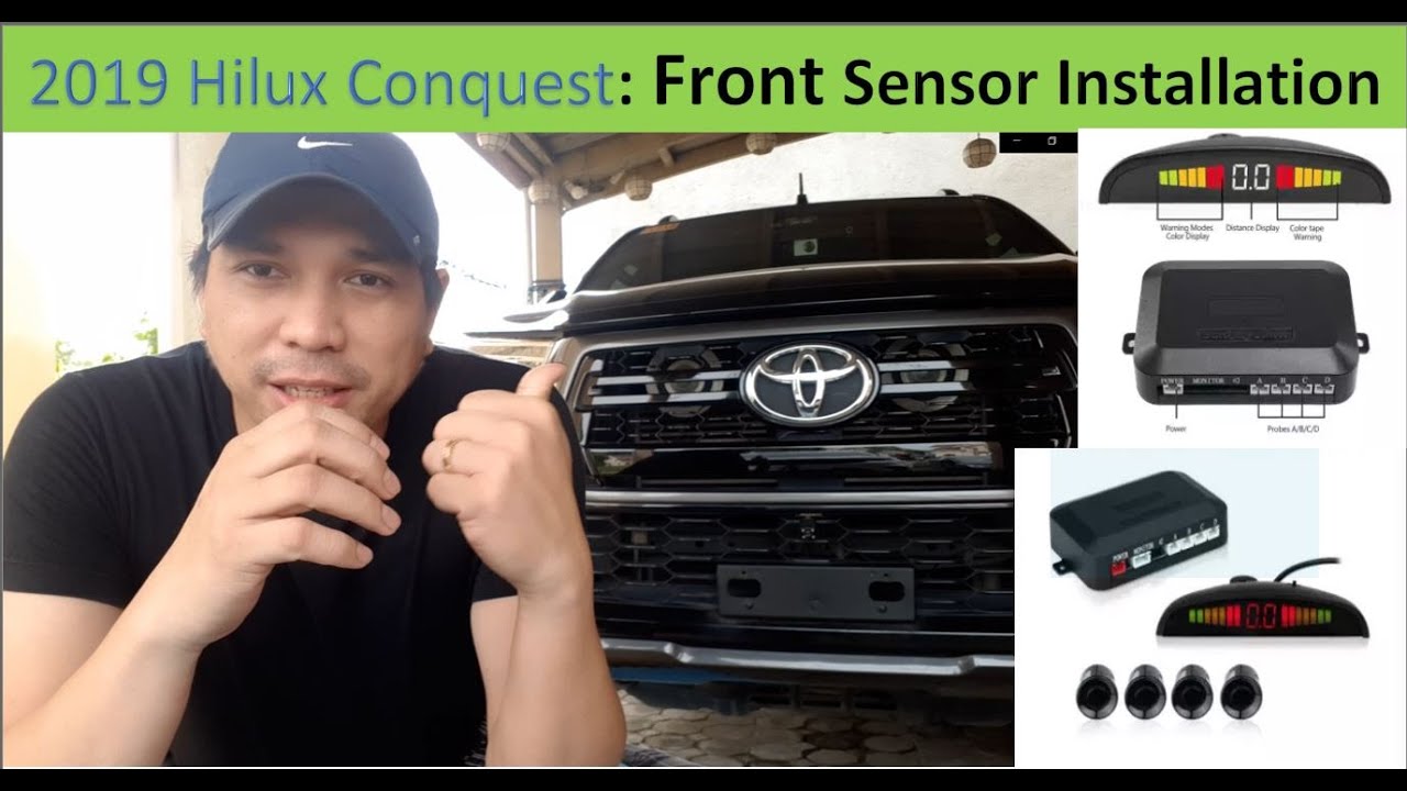 2019 Hilux Conquest Front sensor Installation, Parking Sensor, EKLEVA