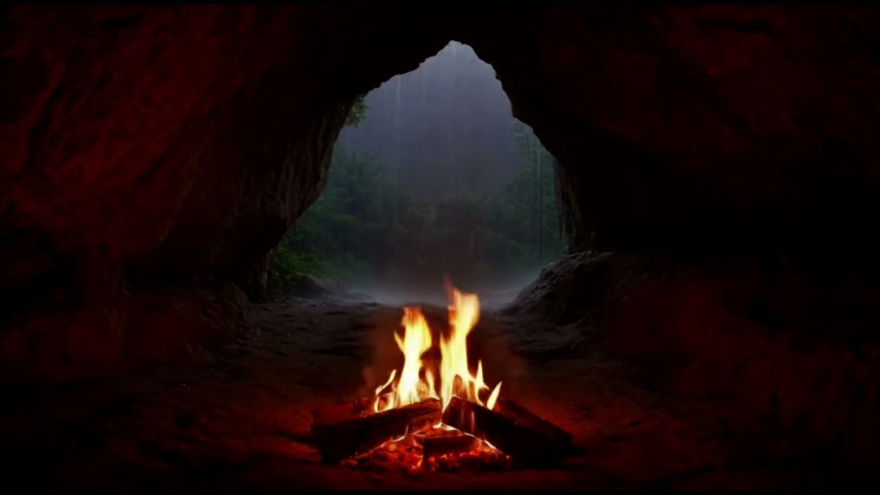 Secret Rain Cave Campfire, A Shelter Where Nothing Can Reach You