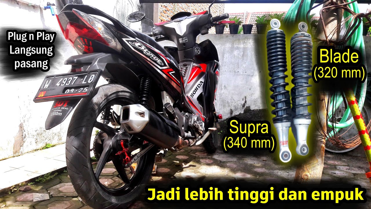 Pasang Shock Belakang Original Supra x 125 di Honda Blade 125 Fi YouTube