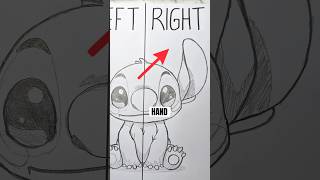 ✍️LEFT VS RIGHT HAND DRAWING 💙STITCH 💙
