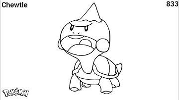 How To Draw Chewtle Pokemon No 833