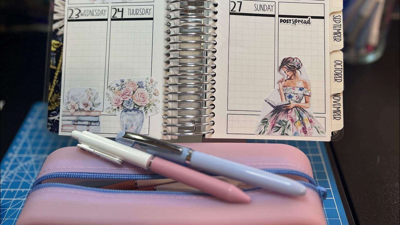 Decorating my social media planner and my financial advisor hobonichi weeks