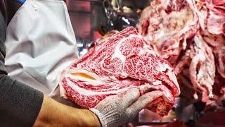 Process of making beef by type, BUTCHER A COW OF MEAT / “Incredible Marbling” Korean Beef 1++