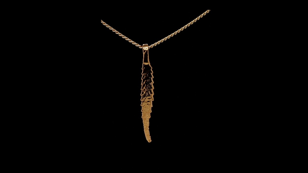 24k Cannabis Leaf Pendant