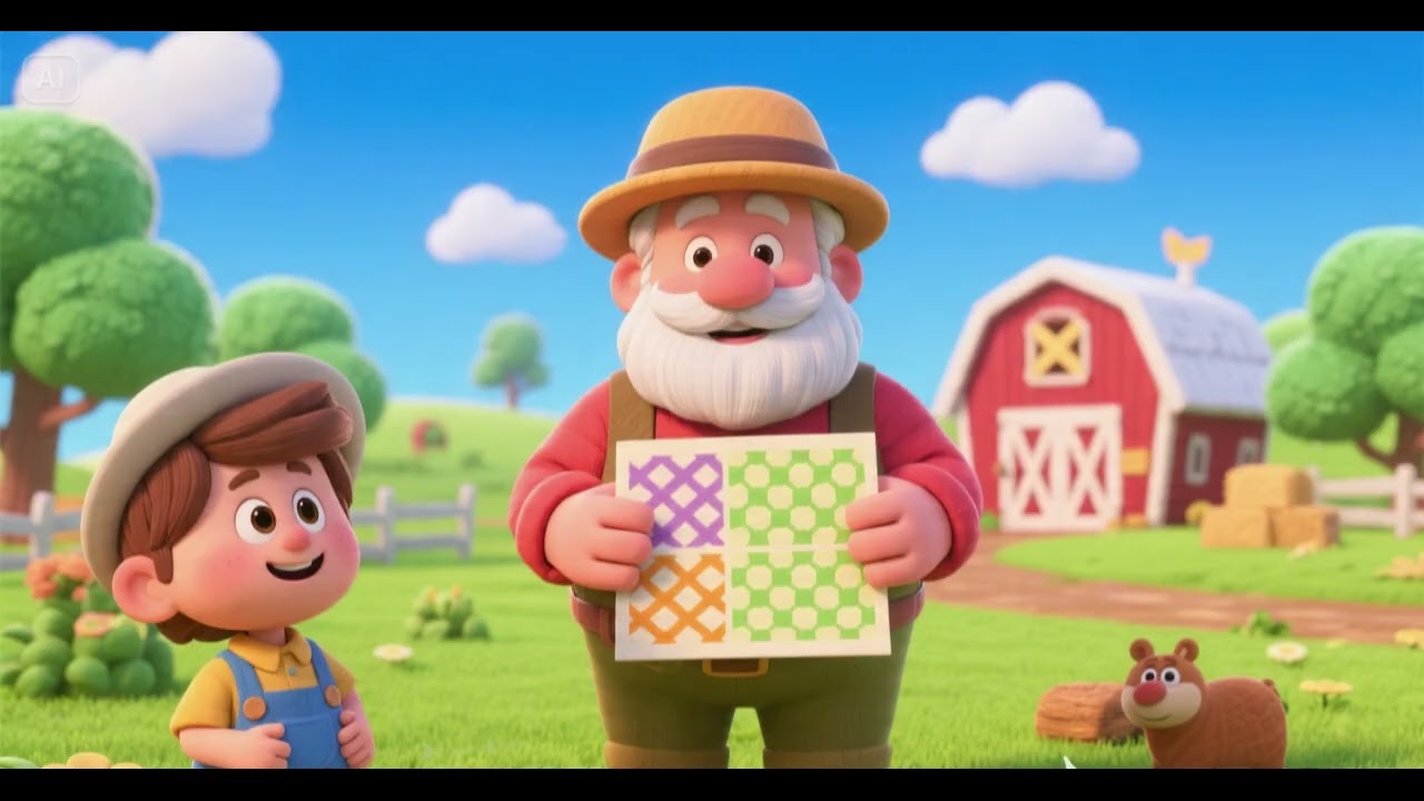 Old MacDonald Learns Patterns on the Farm 🧑‍🌾🐮🔷 | Learning