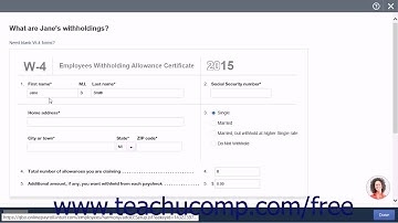 QuickBooks Online Plus 2015 Tutorial The Employees Page and List Intuit Training