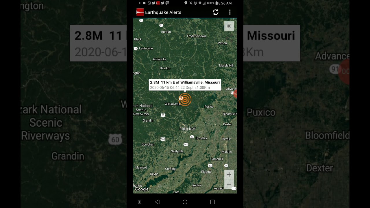 2.8 Earthquake Williamsville, Missouri 61520 YouTube