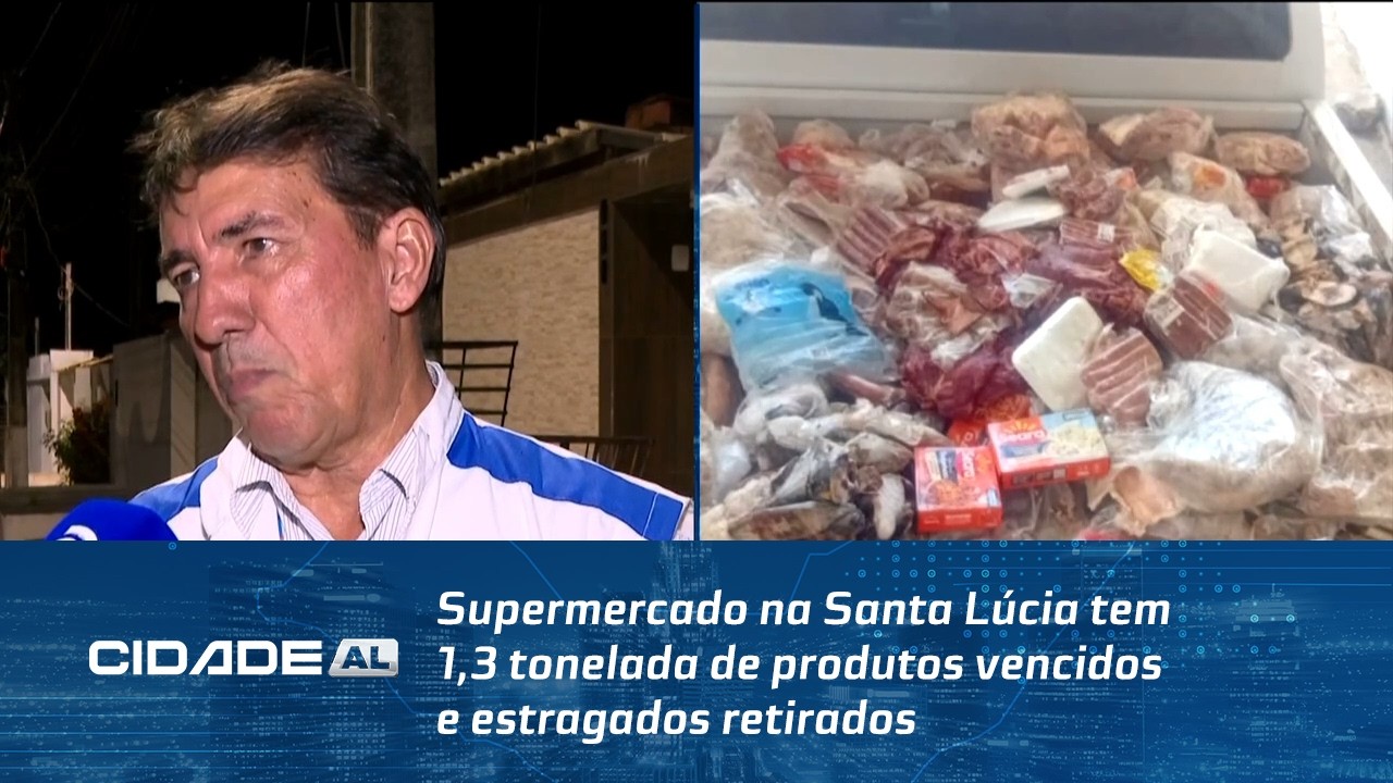 Supermercado na Santa Lúcia tem 1,3 tonelada de produtos vencidos e estragados retirados