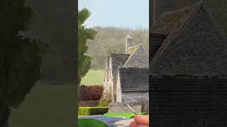 Painting a Cosy Cottage  #art #painting #satisfying