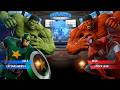 Hulk &amp; Green Captain America VS Red Hulk &amp; Red Spiderman - Marvel vs Capcom Infinite