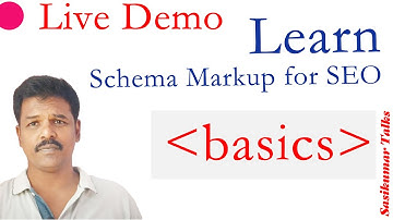 SEO Course: Schema Markup for SEO | Sasikumar Talks #SasikumarTalks