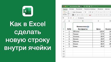 Как в Excel сделать новую строку внутри ячейки (перенести строку в ячейке, сделать абзац)