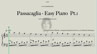 Passacaglia Pt 1 -  Easy Piano  -  Georg Friedrich Händel