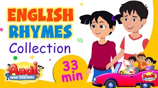 12 ENGLISH RHYMES | Learn English rhymes | Collection Of Animated Rhymes For Kids | Aadi And Friends