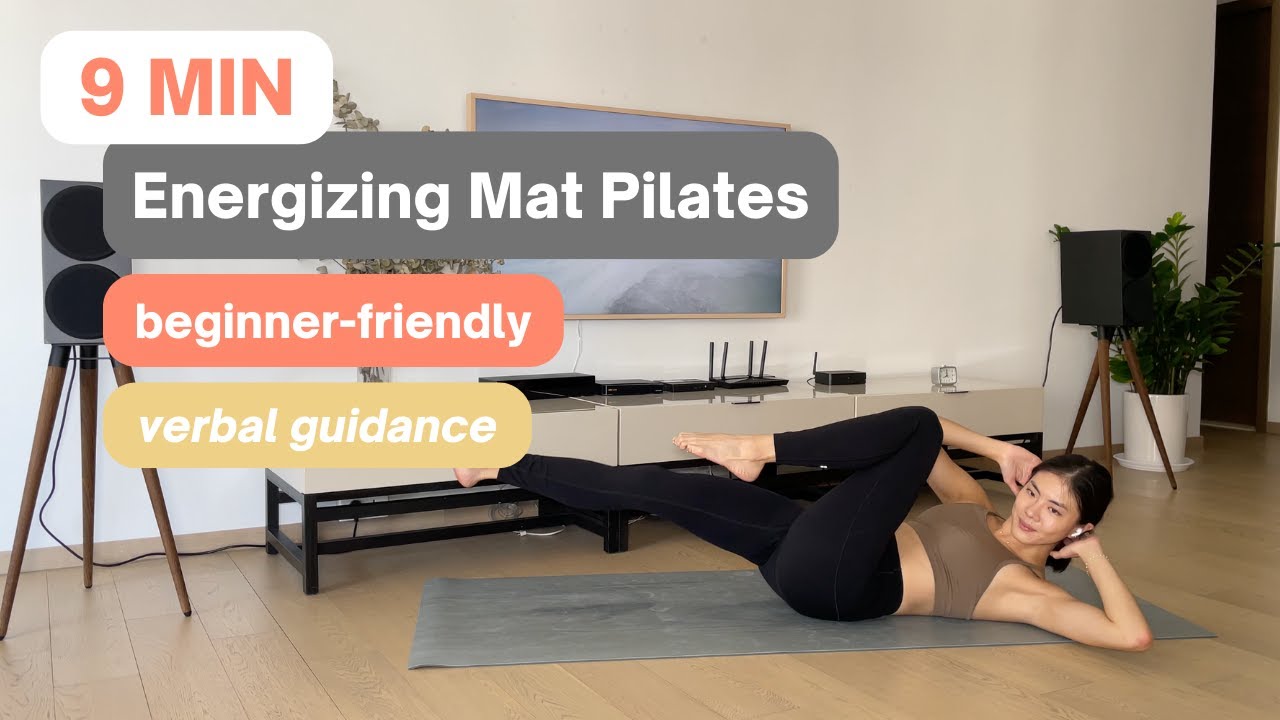 9 MIN Energizing Mat Pilates BeginnerFriendly Core Workout