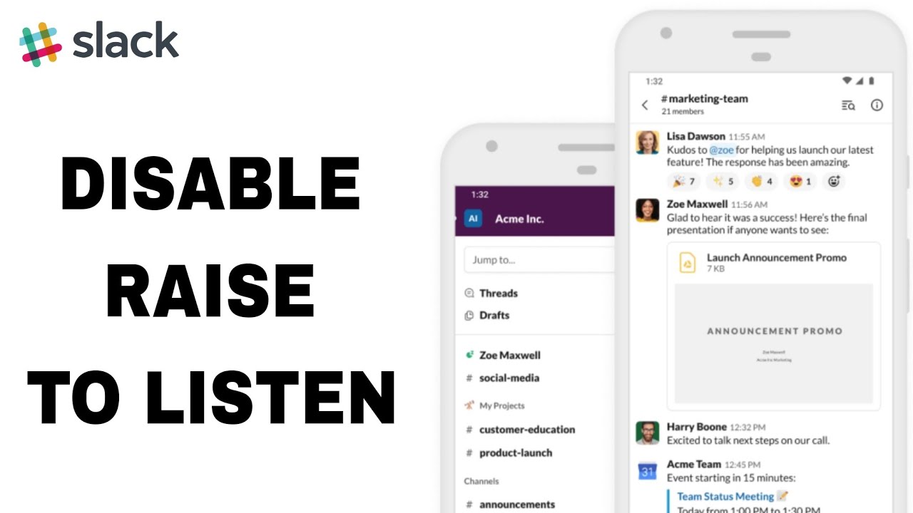 How To Disable Raise To Listen On Slack App - YouTube