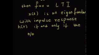 Eigen function of continuous time  LTI system