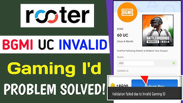 Rooter Bgmi Free UC Invalid Gaming I