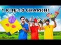 Flying Single Kite With 10 Manjha Charkhi क्या ये सबकी पतंग काट देगी Unexpected Results