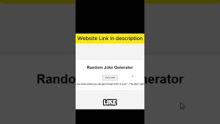 Joke generator in HTML CSS and JS #codenest #css #coding #programming #html #webcode #csshtml #JS