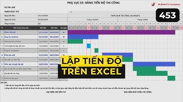 File Excel - Lập tiến độ thi công NHANH & ĐẸP