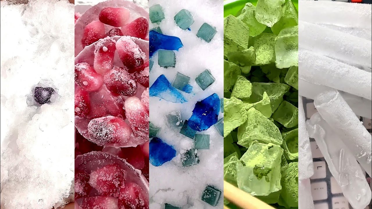 ASMR HARD ICE EATING / CRUSHED ICE / THIN ICE / CLEAR ICE - YouTube