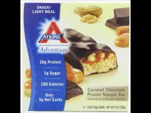 Atkins Advantage Caramel Bars Chocolate Peanut Nougat