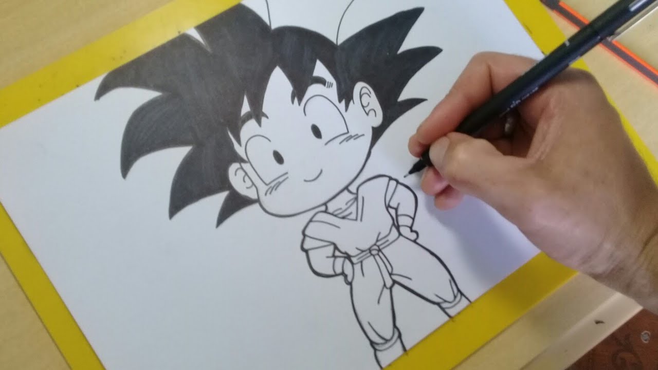 COMO DESENHAR O GOKU (CHIBI) DE DRAGON BALL 