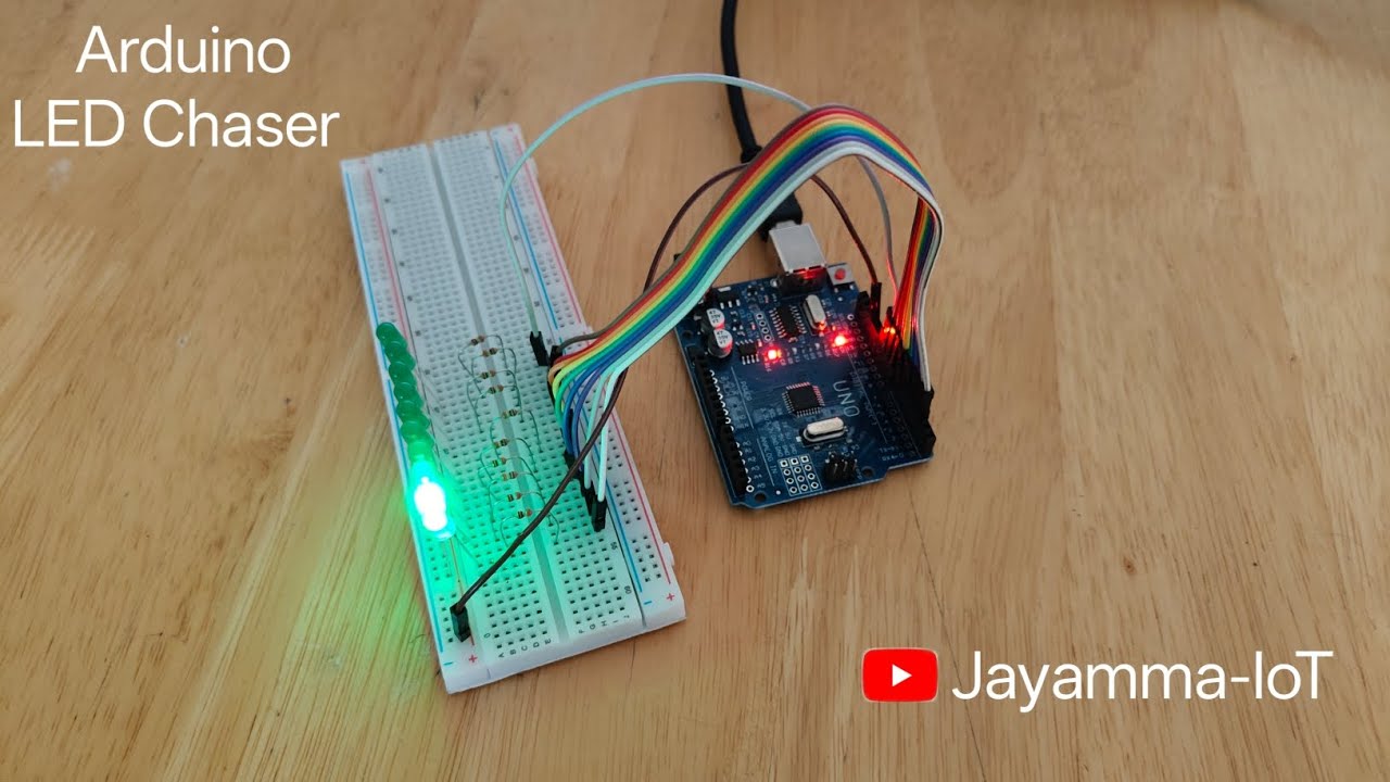 Led Charger With Using Arduino Project Arduino LED Chaser Project | IoT Based LED Pattern with Arduino UNO ...